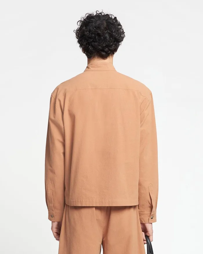 Abbas WashedCalico Shirt Rust Men Nanushka Shirts
