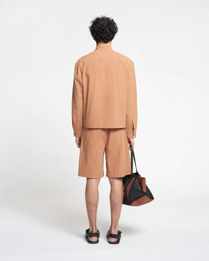 Abbas WashedCalico Shirt Rust Men Nanushka Shirts