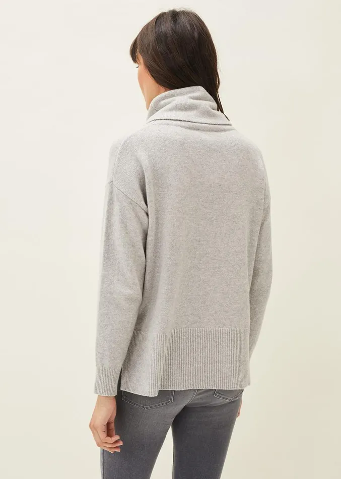 Abella Cowl Neck Jumper Grey Women Phase Eight Knitwear