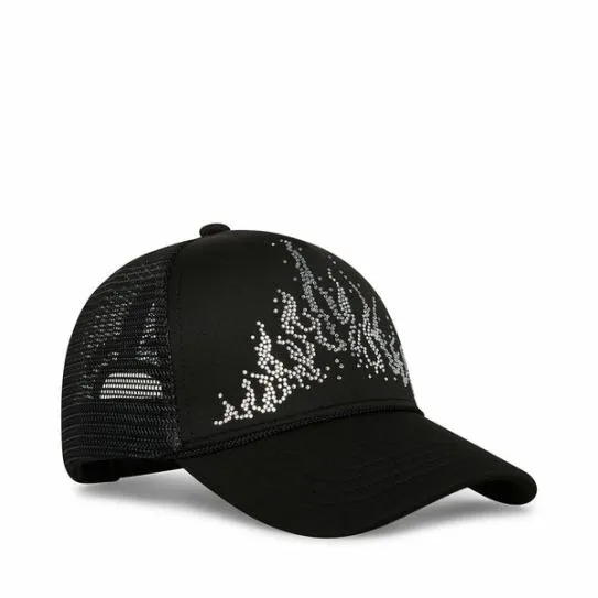 Accessories STONE FLAME TRUCKER HAT BLACK Black Steve Madden Hats Scarves and Gloves Accessories STONE FLAME TRUCKER HAT BLACK Black Steve Madden Hats Scarves and Gloves