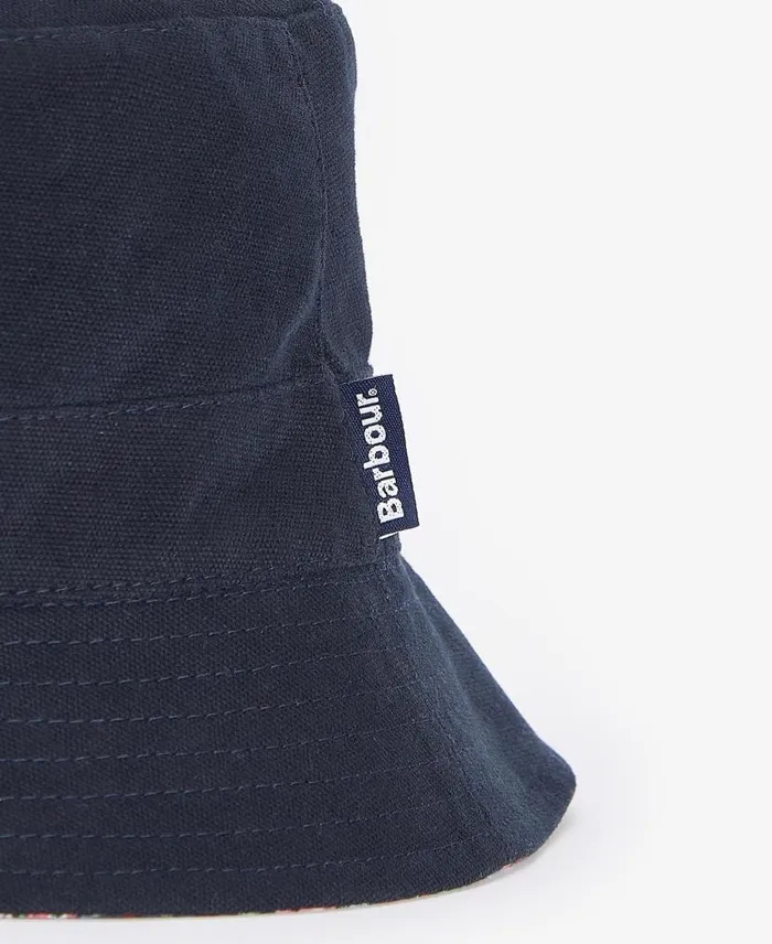 Adria Reversible Bucket Hat Classic Navy Women Barbour Hats