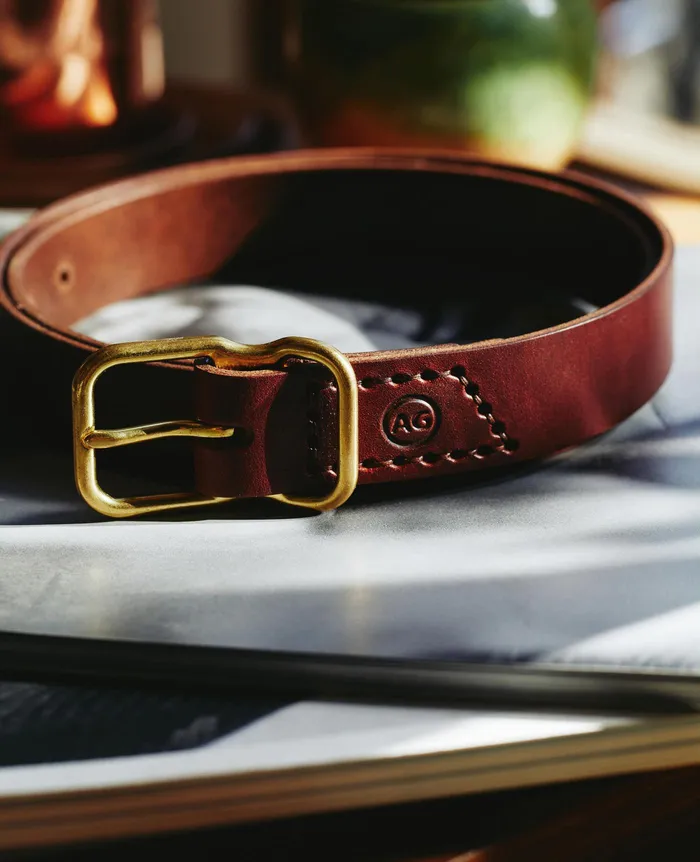 AG Jeans Belts Men Noah Belt CHESTNUTBRASS