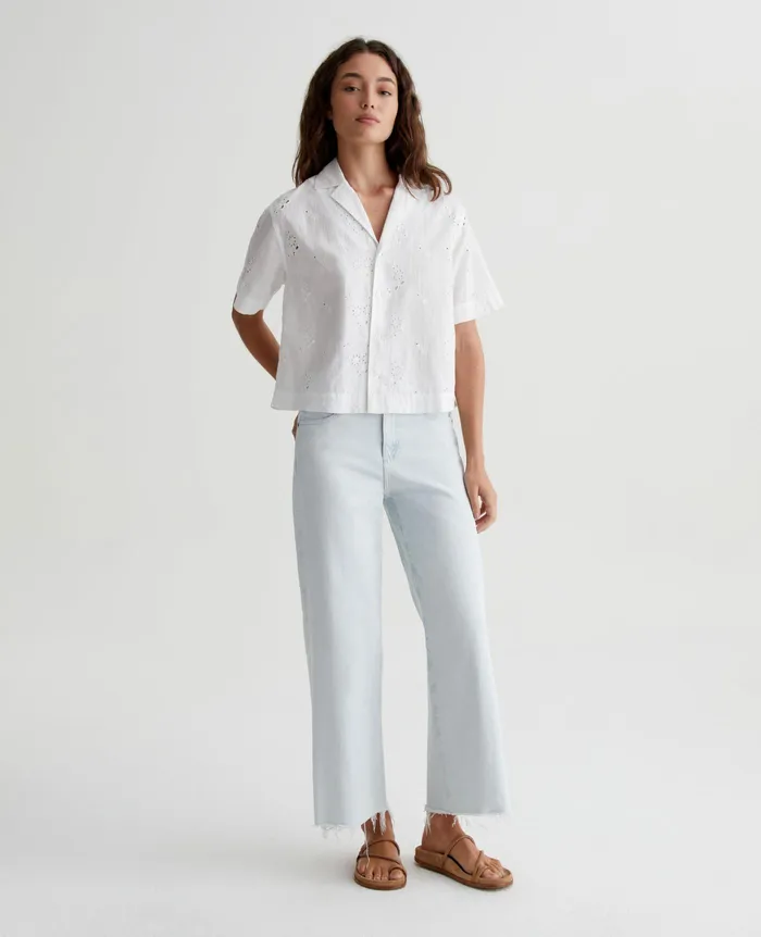 AG Jeans Denim Women Saige Wide Leg Crop TIDE POOL