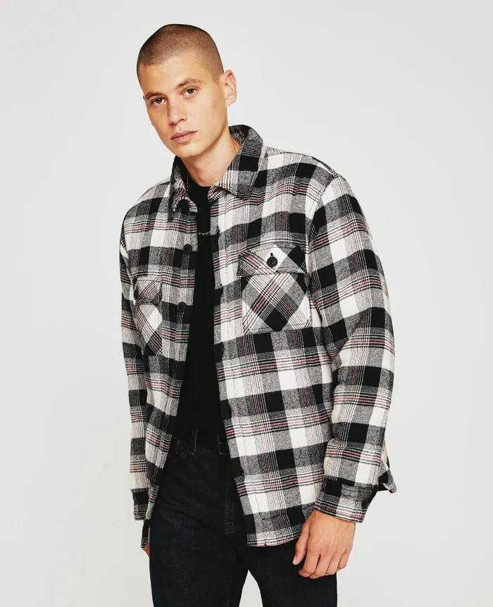 AG Jeans Jackets Men Nolan Jacket FIELD PLAID BLACK MULTI