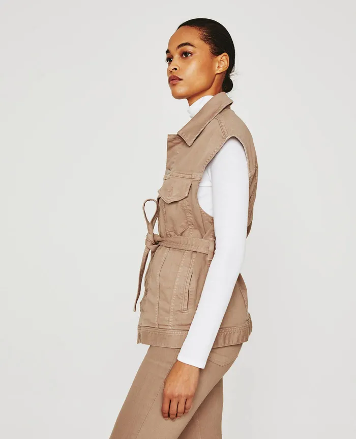 AG Jeans Jackets Women Kendrix Vest ALMOND BISCOTTI