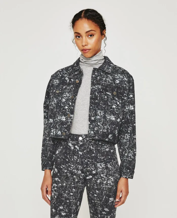 AG Jeans Jackets Women Mirah Jacket FLOWER FIELD BLACK MULTI