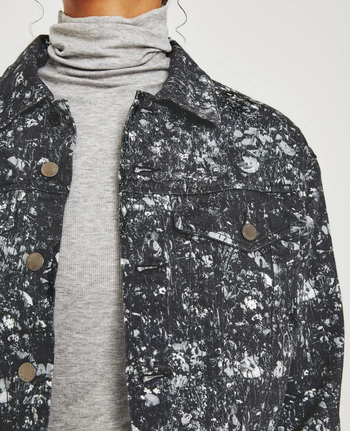 AG Jeans Jackets Women Mirah Jacket FLOWER FIELD BLACK MULTI