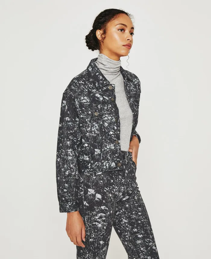 AG Jeans Jackets Women Mirah Jacket FLOWER FIELD BLACK MULTI