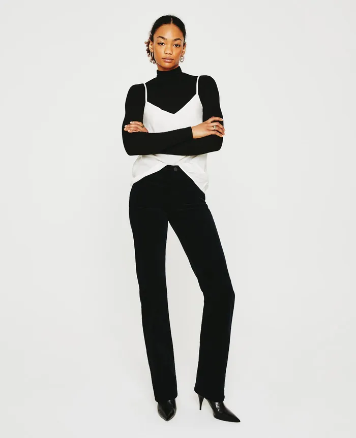 AG Jeans Pants Women Alexxis Extended SUPER BLACK