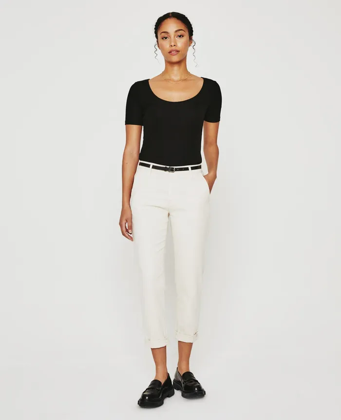 AG Jeans Pants Women Caden WHITE CREAM