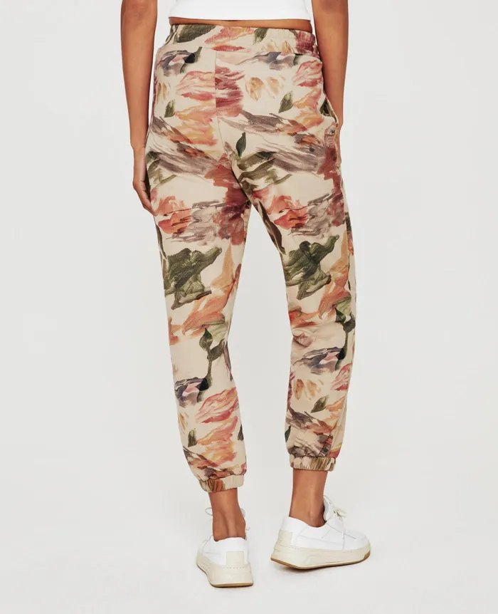 AG Jeans Pants Women Nova Sweatpant GARDEN CAMO NEUTRAL MULTI