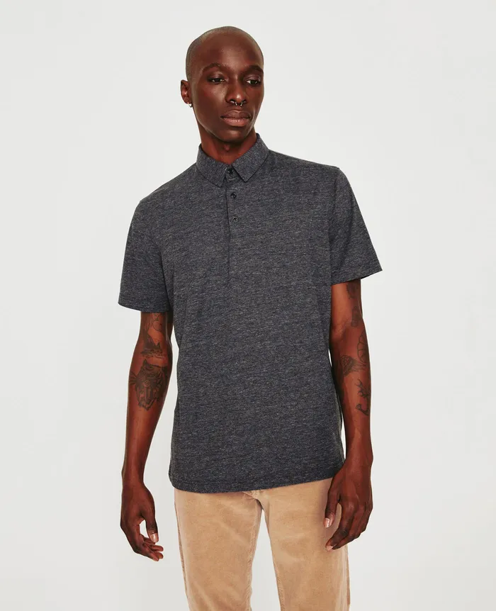 AG Jeans Polos Men Bryce Polo HEATHER CHARCOAL