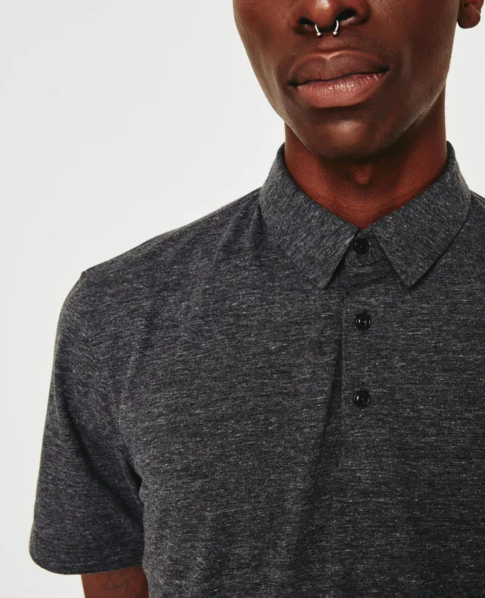 AG Jeans Polos Men Bryce Polo HEATHER CHARCOAL AG Jeans Polos Men Bryce Polo HEATHER CHARCOAL