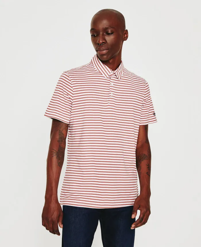 AG Jeans Polos Men Bryce Polo TRUE WHITEAUTUMN ROSE