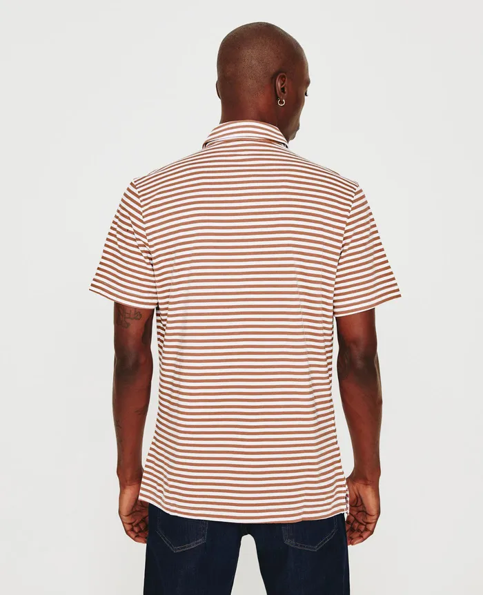 AG Jeans Polos Men Bryce Polo TRUE WHITEAUTUMN ROSE