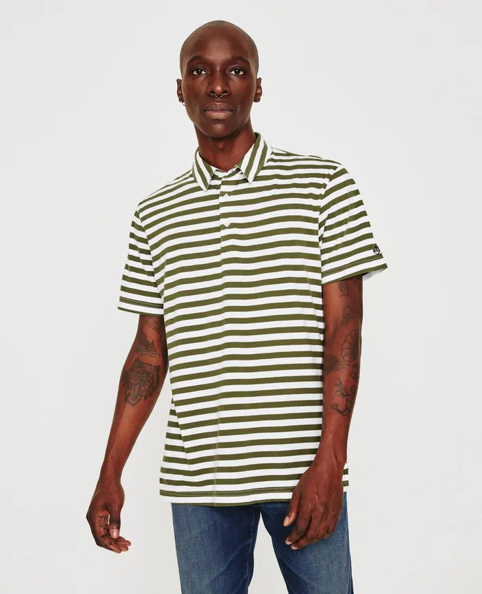 AG Jeans Polos Men Bryce Polo TRUE WHITENEW SPRUCE