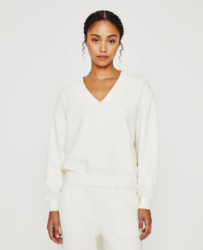 AG Jeans Sweatshirts Women Nova Vee IVORY DUST