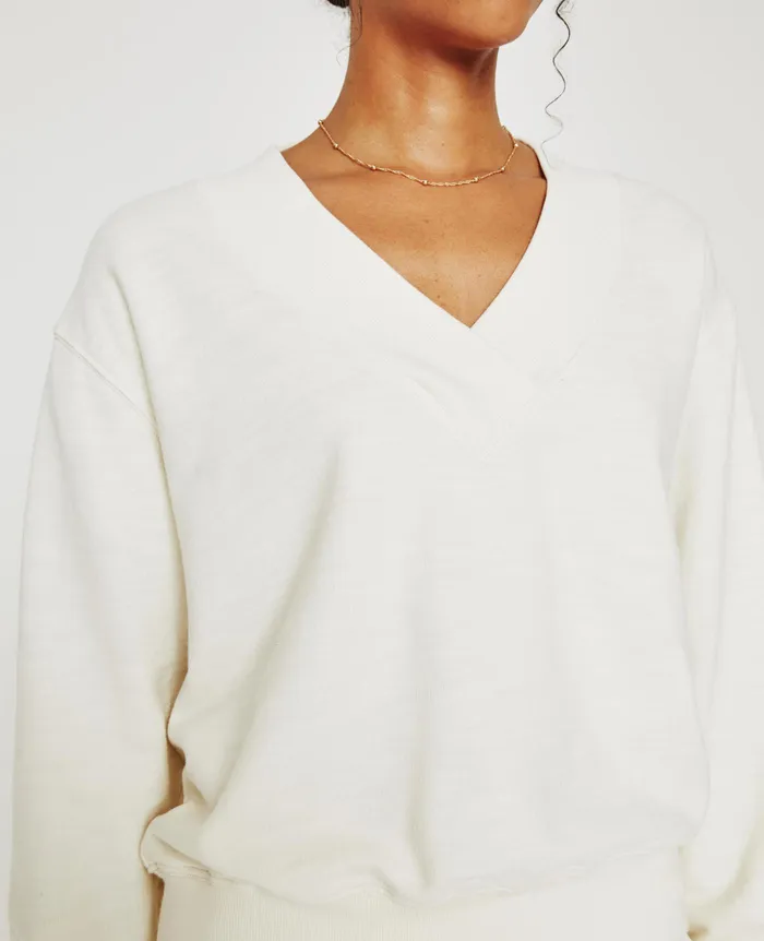 AG Jeans Sweatshirts Women Nova Vee IVORY DUST