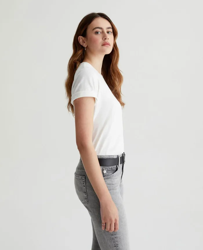 AG Jeans Tees and Tanks Women Jagger Crew 5 YEARS TRUE WHITE AG Jeans Tees and Tanks Women Jagger Crew 5 YEARS TRUE WHITE