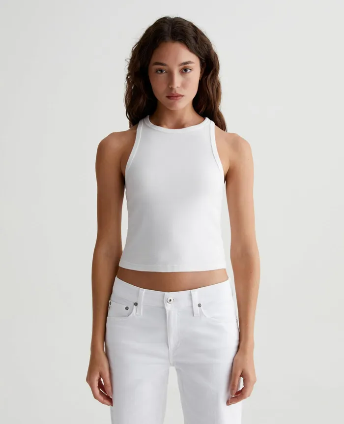 AG Jeans Tees and Tanks Women Olive Tank EXWHITE