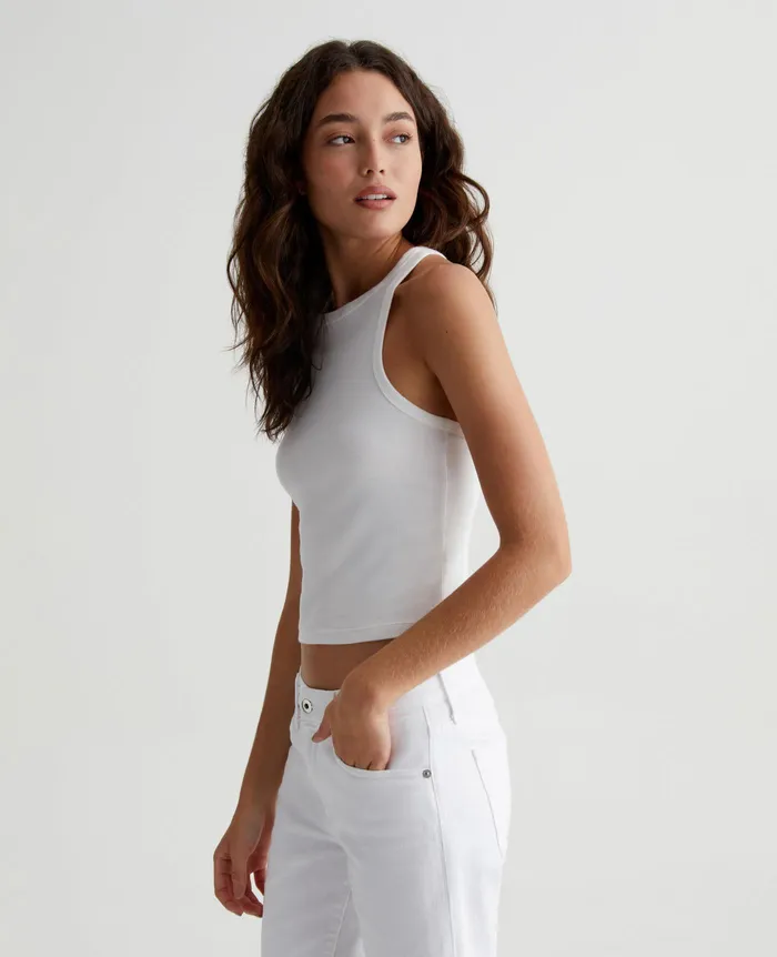 AG Jeans Tees and Tanks Women Olive Tank EXWHITE AG Jeans Tees and Tanks Women Olive Tank EXWHITE