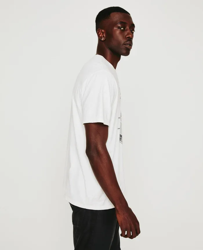 AG Jeans Tees Men Bryce Crew ELEMENT WHITE CREAM AG Jeans Tees Men Bryce Crew ELEMENT WHITE CREAM