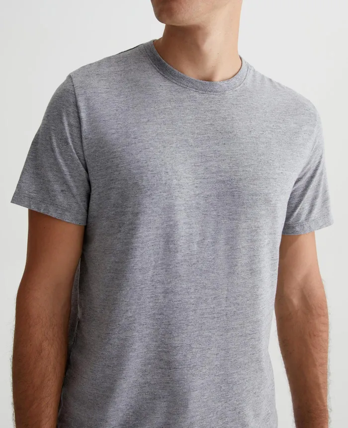 AG Jeans Tees Men Bryce Crew HEATHER GREY AG Jeans Tees Men Bryce Crew HEATHER GREY