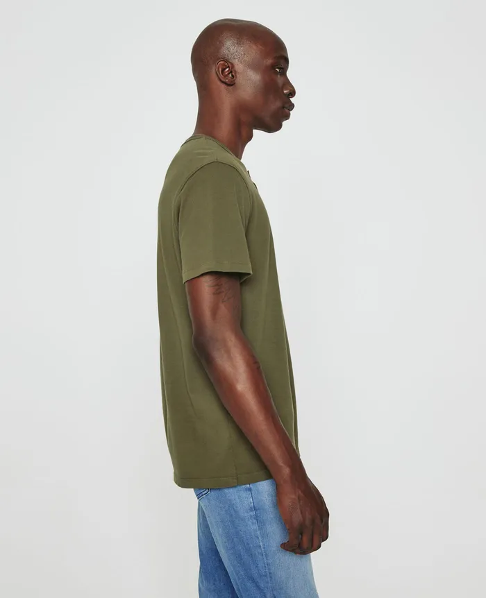 AG Jeans Tees Men Bryce Short Sleeve Henley SHADY MOSS AG Jeans Tees Men Bryce Short Sleeve Henley SHADY MOSS
