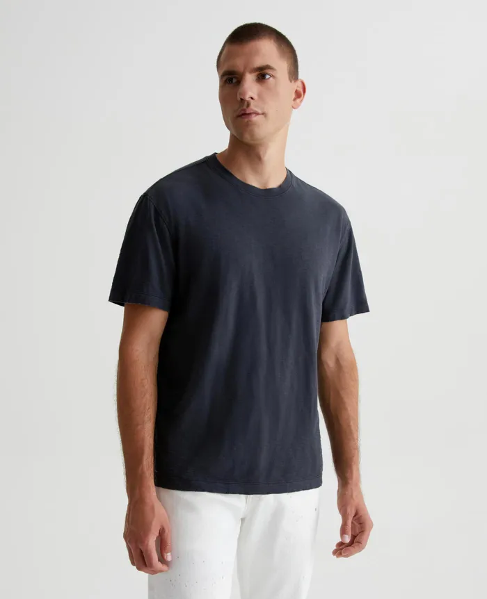 AG Jeans Tees Men Wesley Crew 5 YEARS TRUE BLACK
