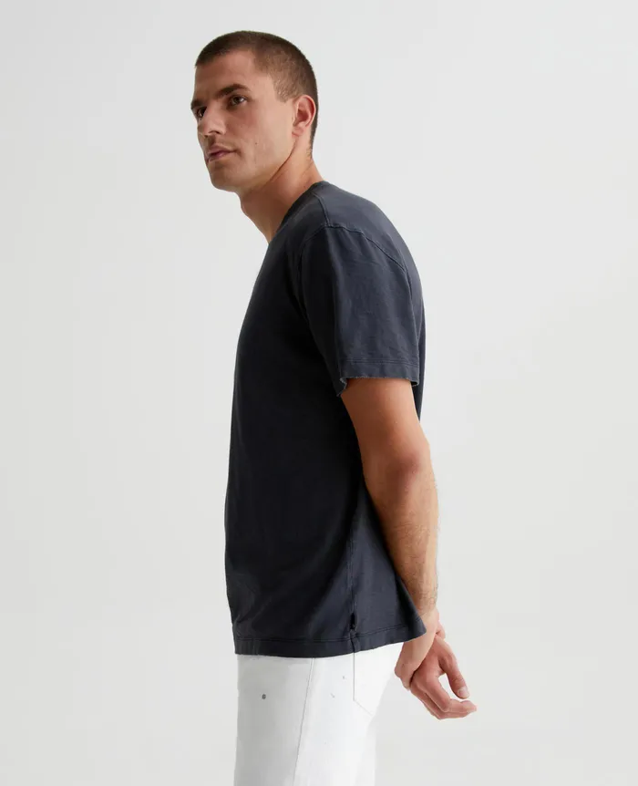 AG Jeans Tees Men Wesley Crew 5 YEARS TRUE BLACK