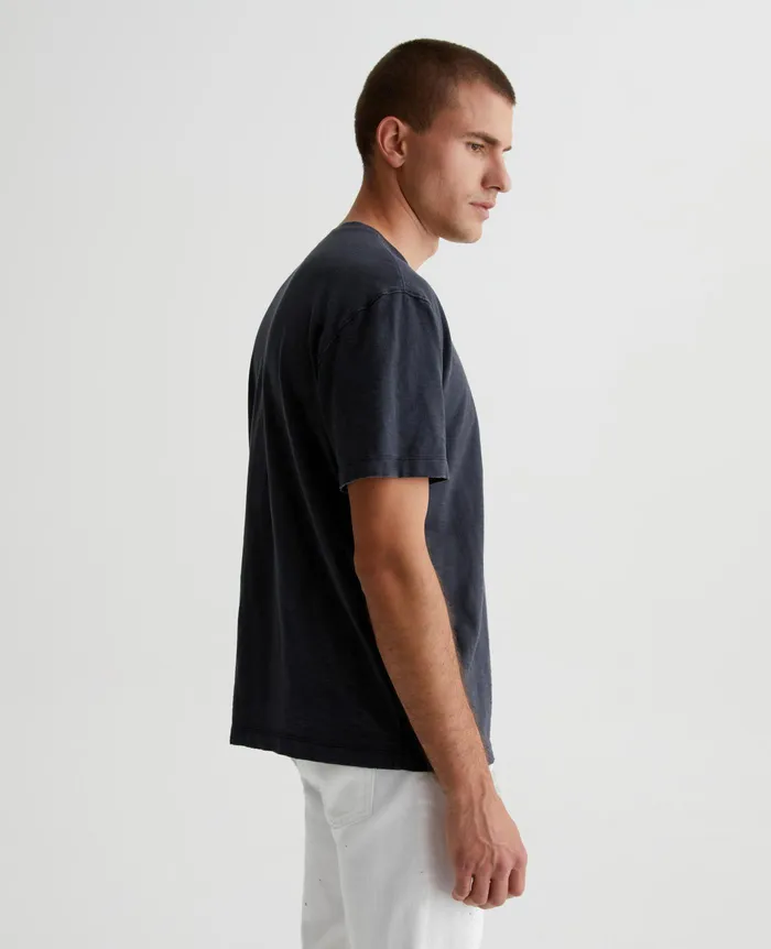 AG Jeans Tees Men Wesley Crew 5 YEARS TRUE BLACK
