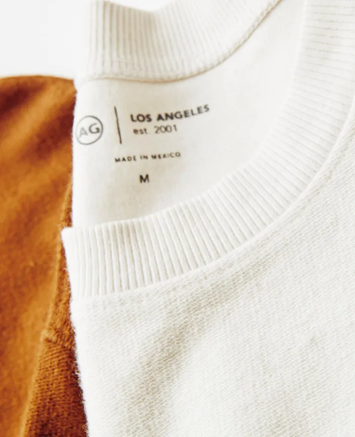 AG Jeans Tees Men Wesley Crew IVORY DUST AG Jeans Tees Men Wesley Crew IVORY DUST