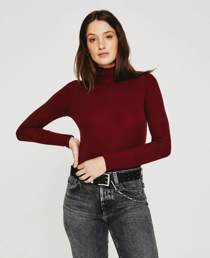 AG Jeans Tops and Shirts Women Chels Turtleneck DARK SANGRIA
