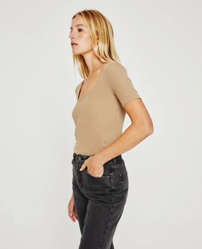 AG Jeans Tops and Shirts Women Jaxon Scoop STUDIO TAUPE
