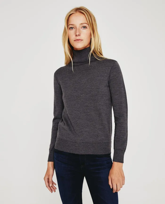 AG Jeans Tops and Shirts Women Zuri Turtleneck HEATHER CHARCOAL