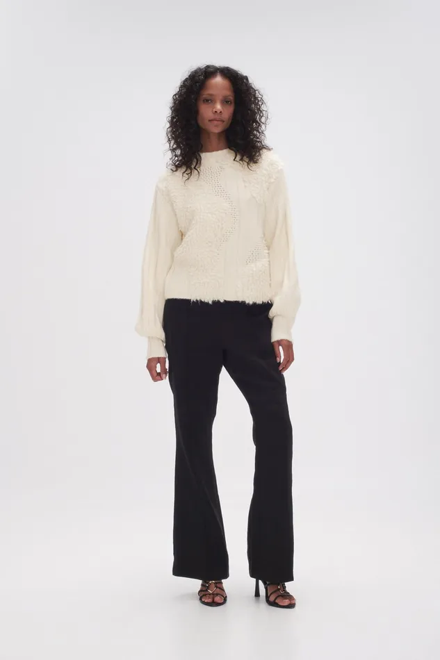 Aje Botanica Knit Jumper Ivory Women Knitwear and Jumpers