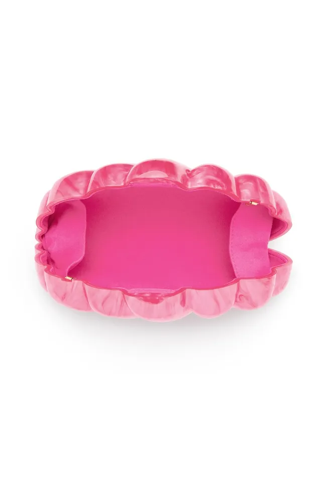 Aje Dreamer Clamshell Clutch Brilliant Pink Women Handbags and Wallets