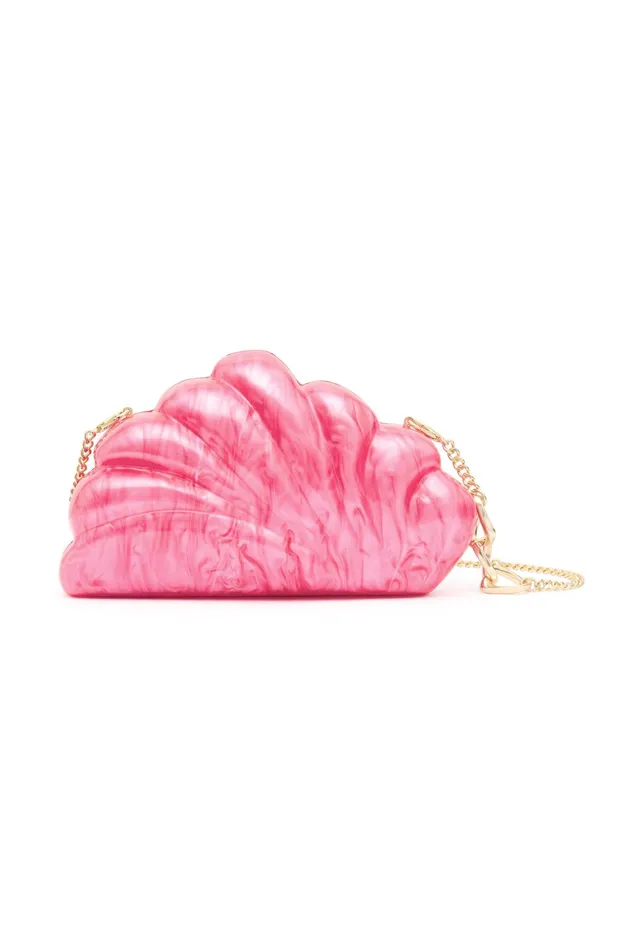 Aje Dreamer Clamshell Clutch Brilliant Pink Women Handbags and Wallets