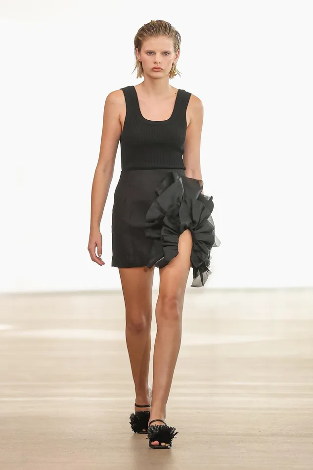 Aje Energy Mini Skirt Black Women Skirts