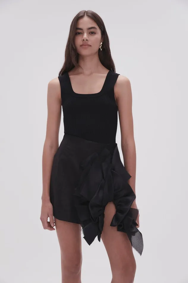 Aje Energy Mini Skirt Black Women Skirts