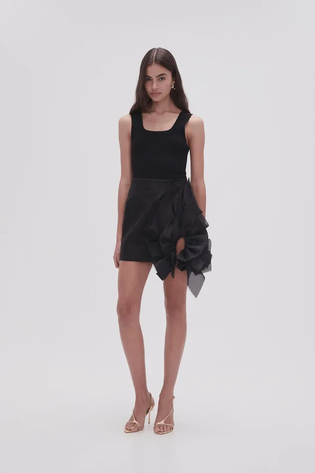 Aje Energy Mini Skirt Black Women Skirts