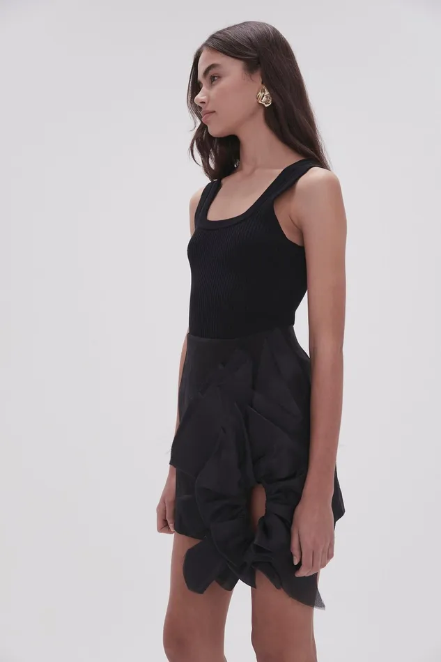 Aje Energy Mini Skirt Black Women Skirts