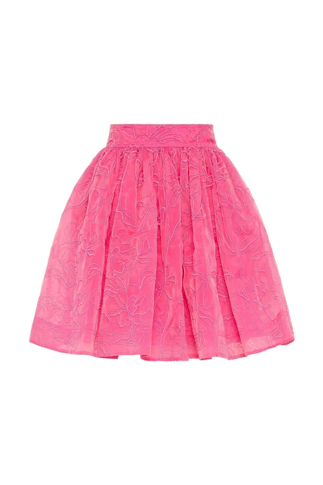 Aje Evangeline Cornelli Mini Skirt Protea Pink Women Skirts