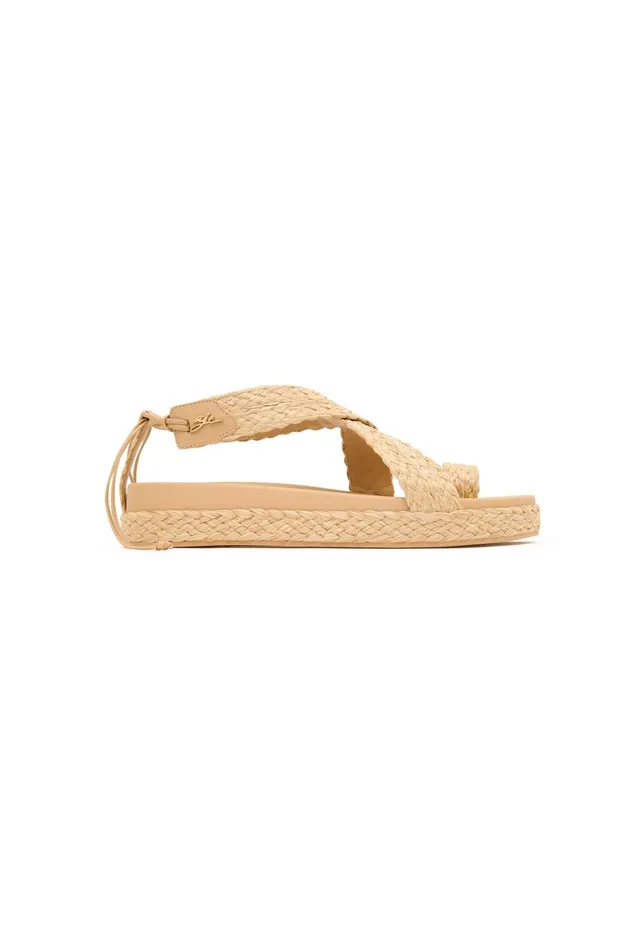 Aje Evie Raffia Platform Sandal Natural Women Shoes