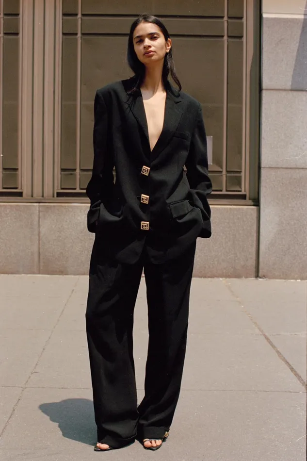 Aje Imperial Boyfriend Blazer Black Women Blazers Jackets and Coats
