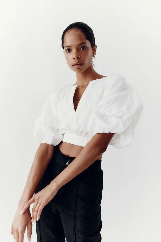 Aje Impression Top Ivory Women Tops