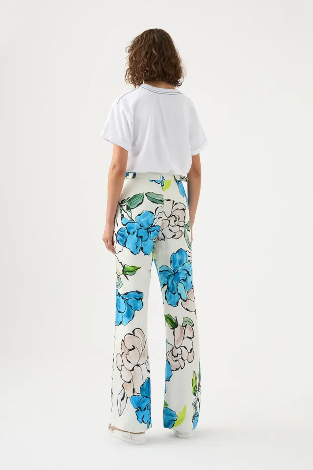 Aje Impressionist Flared Pant Cool Camellia Women Pants