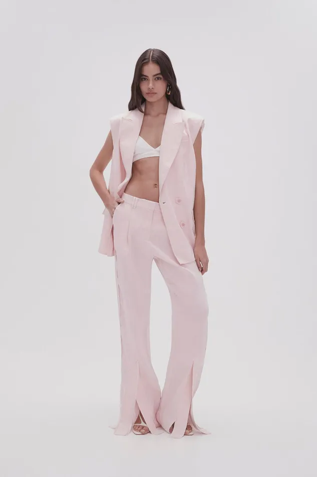 Aje Insight Deconstructed Pant Soft Pink Women Pants