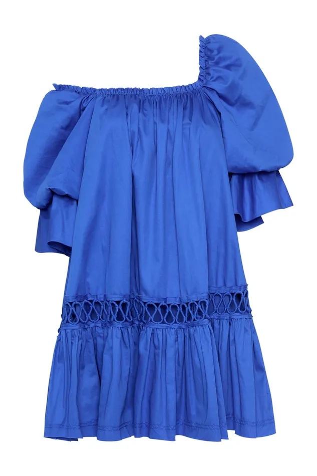 Aje Inspiration Mini Dress Marine Blue Women Dresses