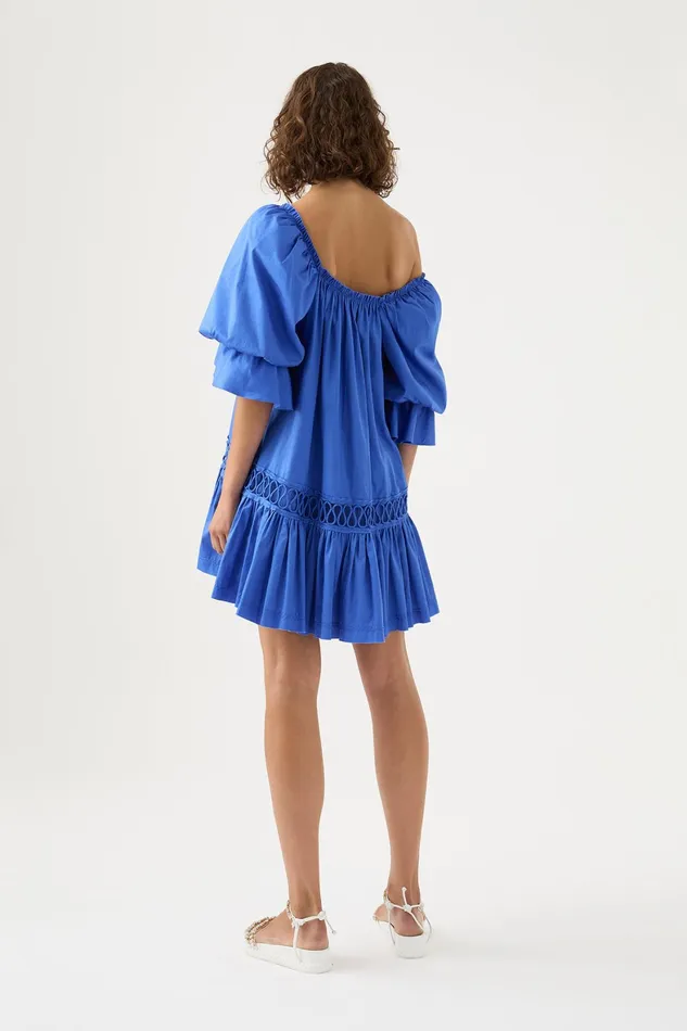 Aje Inspiration Mini Dress Marine Blue Women Dresses